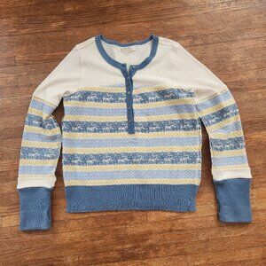Free People To The Woods Knit Stripe Top size Large